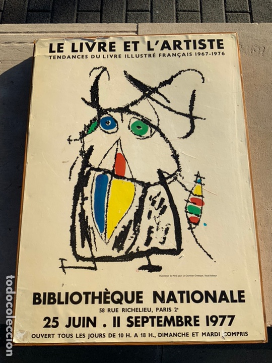 Coleccionismo de carteles: Cartel Joan Mir&oacute;, LE LIVRE ET L&rsquo;ARTISTE 1967-1976