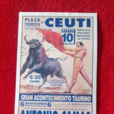 Coleccionismo de carteles: PLAZA DE TOROS DE CEUTI - MURCIA - AÑO 2002