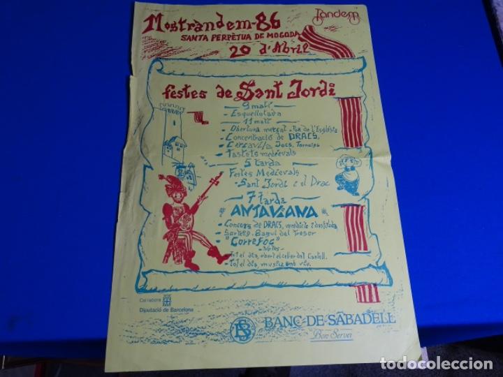 Poster collecting: CARTEL NOSTRANDEM 86.T&Aacute;NDEM.SANTA PERPETUA DE LA MOGODA.FESTA DE SANT JORDI.