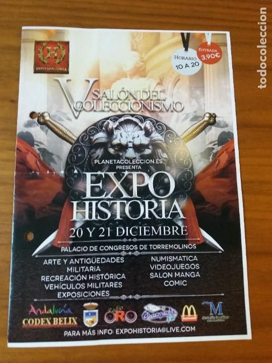 Coleccionismo de carteles: CARTEL PUBLICITARIO DEL V SAL&Oacute;N DEL COLECCIONISMO. EXPO HISTORIA SAL&Oacute;N MANGA EN TORREMOLINOS.