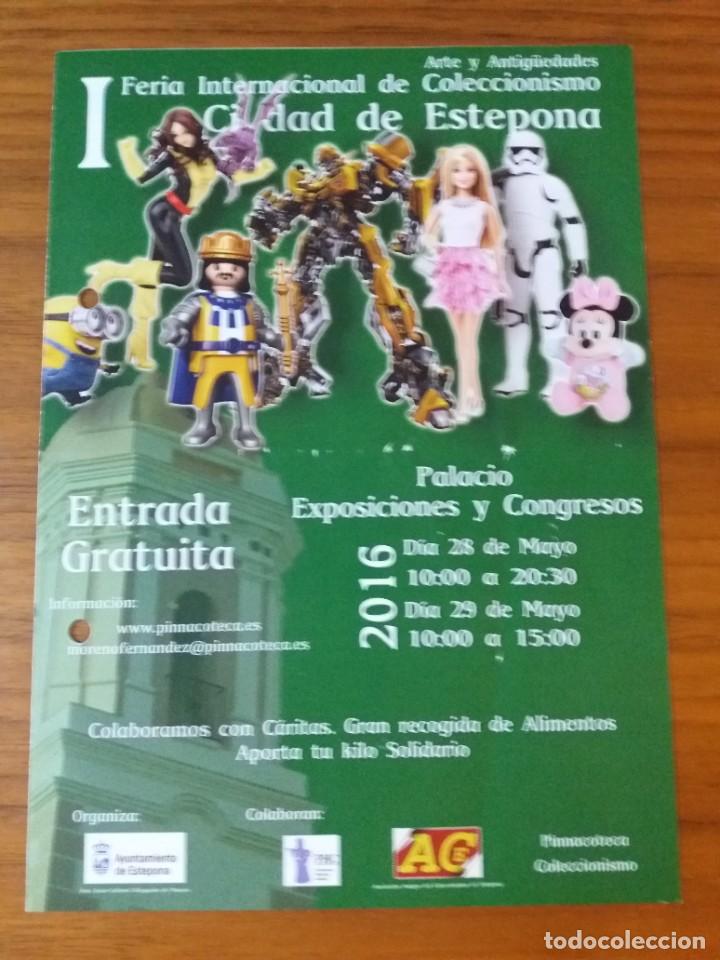 Coleccionismo de carteles: CARTEL PUBLICITARIO DE LA PRIMERA FERIA INTERNACIONAL DEL COLECCIONISMO EN ESTEPONA.
