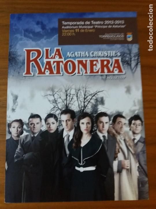 Collectionnisme d'affiches: CARTEL PUBLICITARIO DE LA OBRA DE TEATRO LA RATONERA DE AGATHA CHRISTIE'S. A DOBLE CARA.
