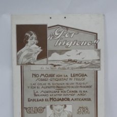 Coleccionismo de carteles: CARTEL EN CARTULINA DE MOJADOR ”CLIO”, ILUSTRADO POR RUIZ, MIDE 36 X 25,5 CMS.. Lote 243524475