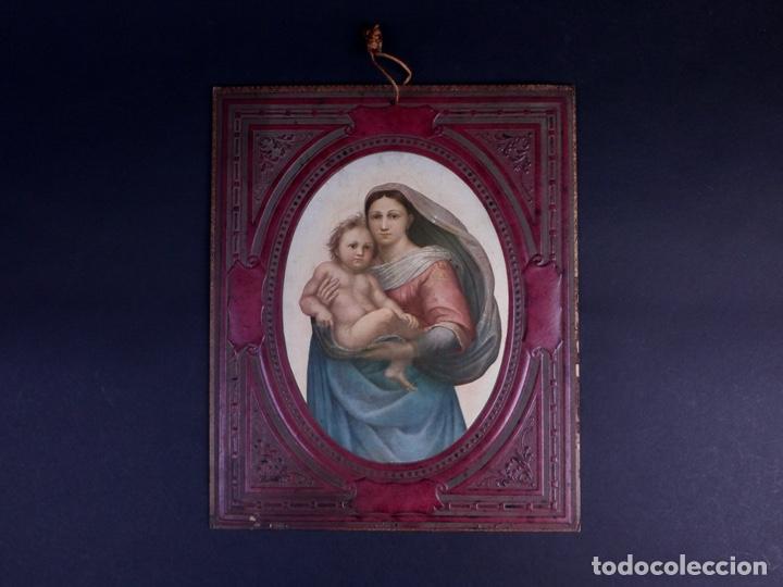 Coleccionismo de carteles: CARTEL RELIGIOSO DE EPOCA. IMAGEN DE LA VIRGEN CON NI&Ntilde;O JESUS