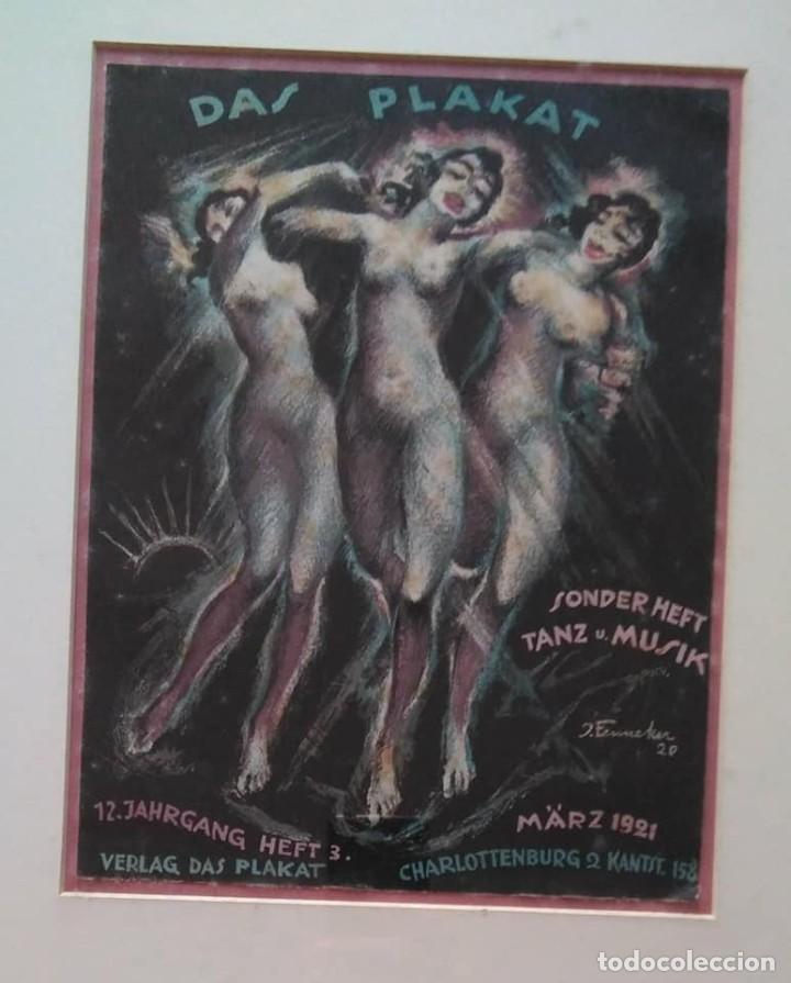Coleccionismo de carteles: Josef Fenneker. Das Plakat 1921. Cartel litografía enmarcado - Foto 1 - 247541450