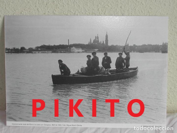 Coleccionismo de carteles: Fotograf&iacute;a COLECCI&Oacute;N HERALDO DE ARAG&Oacute;N - Riada del Ebro a su paso por Zaragoza - A&ntilde;o 1936