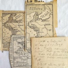 Coleccionismo de carteles: 1939 - BODEGA MANCHEGA: CARTA DE PRECIOS Y ANOTACIONES SEGUNDA GUERRA MUNDIAL. Lote 253552400