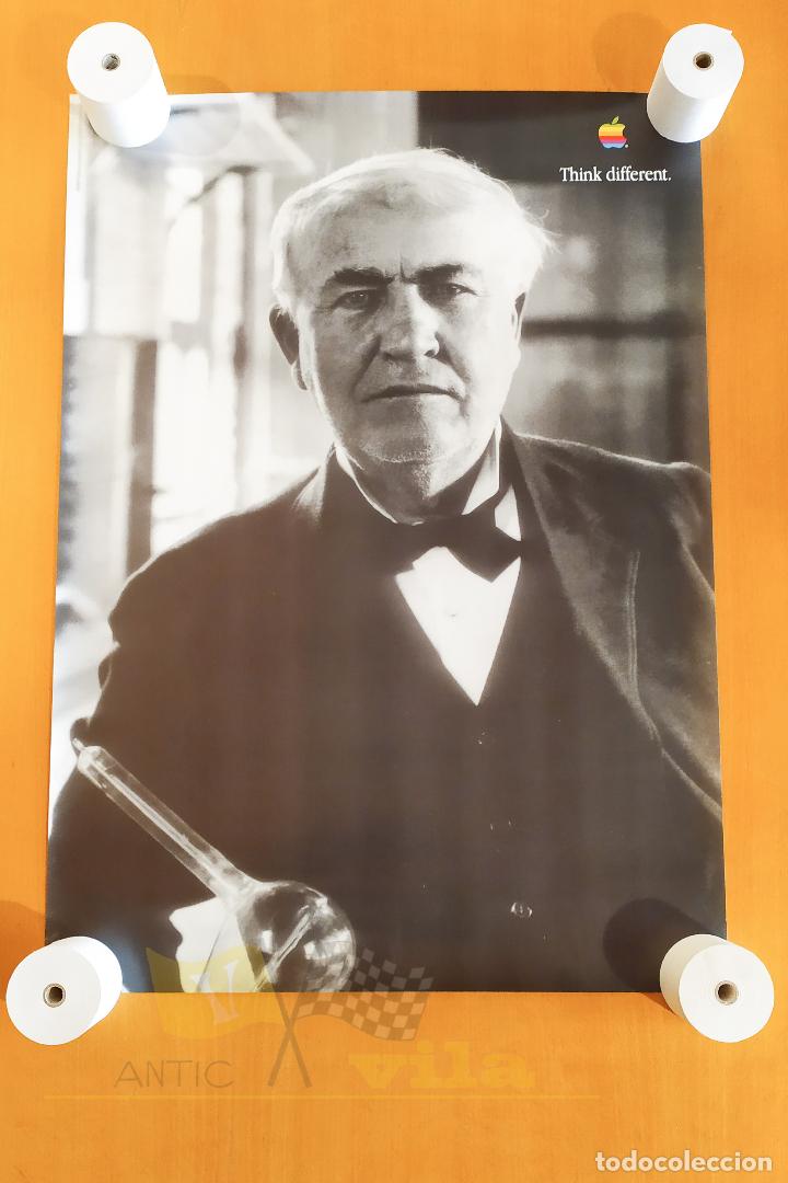 Coleccionismo de carteles: Poster de APPLE - Think Different - Thomas Edison - 1997 - 50x70 - Foto 2