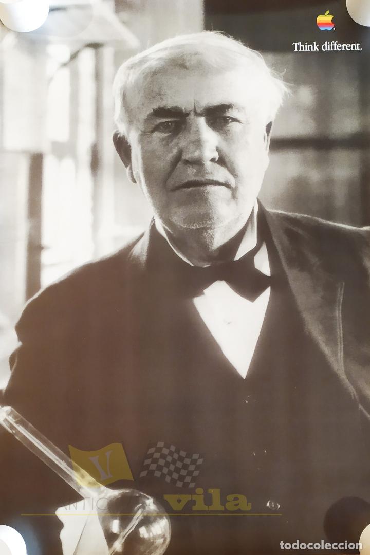 Coleccionismo de carteles: Poster de APPLE - Think Different - Thomas Edison - 1997 - 50x70 - Foto 1