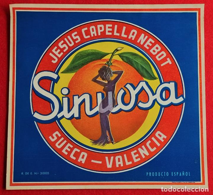 Coleccionismo de carteles: CARTEL ITO ETIQUETA NARANJAS SINUOSA JESUS CAPELLA NEBOT SUECA VALENCIA ORIGINAL K1