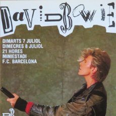 Coleccionismo de carteles: DAVID BOWIE. CARTEL CONCIERTO BARCELONA GIRA THE GLASS SPIDER TOUR 1987