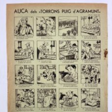 Coleccionismo de carteles: AUCA DELS TORRONS PUIG D'AGRAMUNT. LLETRA DE J.VILADOT PUIG.