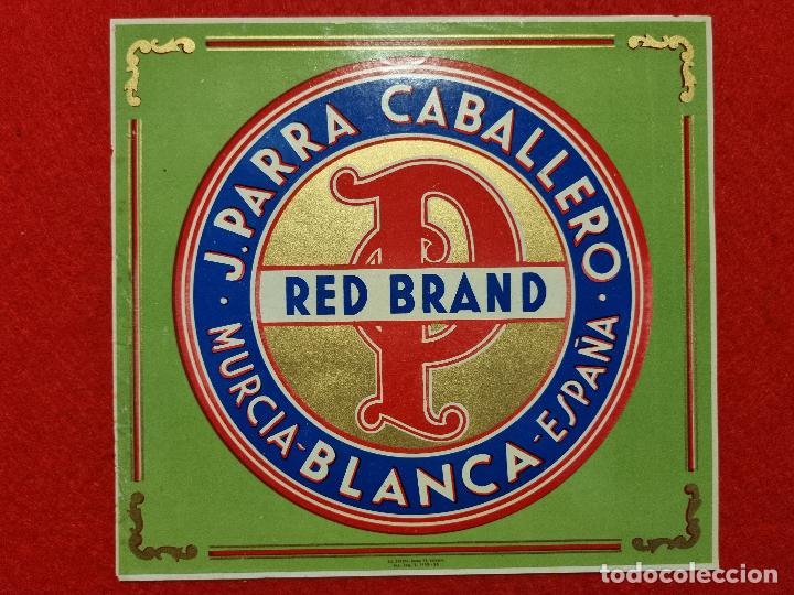 Collectionnisme d'affiches: CARTEL ITO ETIQUETA NARANJAS PARRA CABALLERO BLANCA MURCIA RED BRAND ORIGINAL K10
