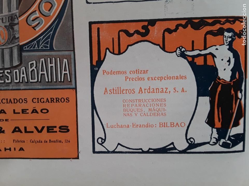 Coleccionismo de carteles: ASTILLEROS ARDANAZ CONSTRUCCIONES REPARACIONES BUQUES LUCHANA ERANDIO BILBAO HOJA PUBLICIDAD 1920