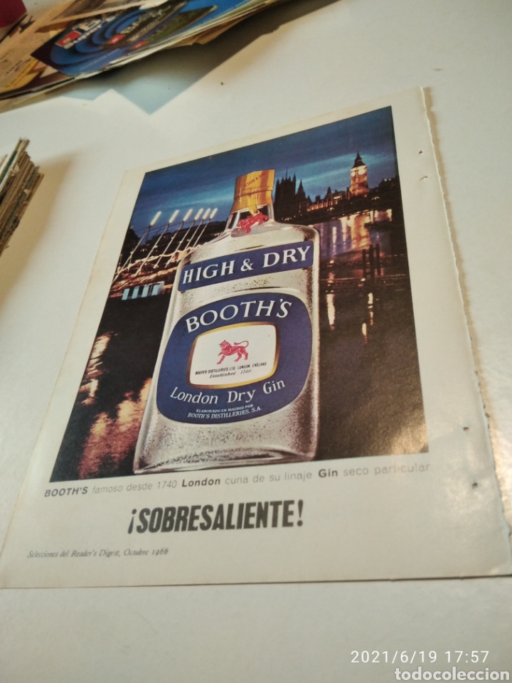 Coleccionismo de carteles: Publicidad 1966 booth,s Ginebra y tervilor