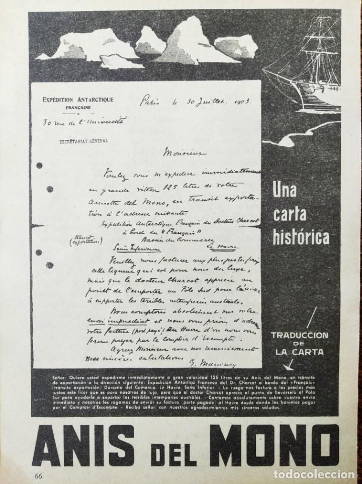 Coleccionismo de carteles: ANIS DEL MONO - ANUNCIO PUBLICITARIO 1955