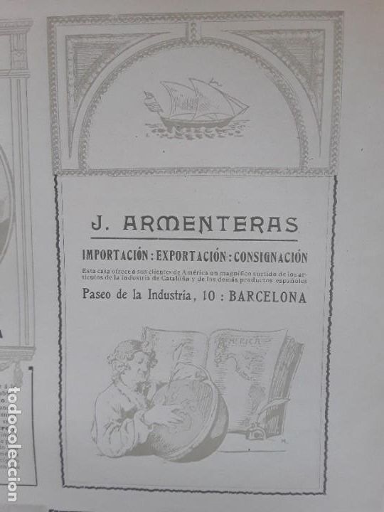 Colecionismo de cartazes: J,ARMENTERAS IMPORTACION EXPORTACION CONSIGNACION BARCELONA HOJA A&Ntilde;O 1909