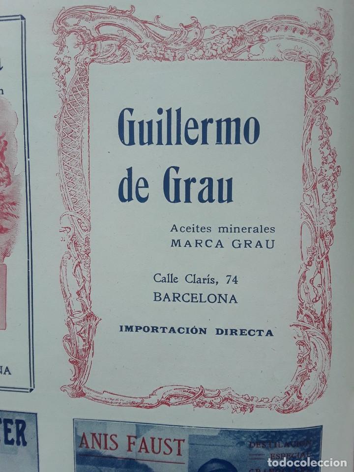 Colecionismo de cartazes: ACEITES MINERALES MARCA GRAU GUILLERMO DE GRAU BARCELONA HOJA A&Ntilde;O 1909