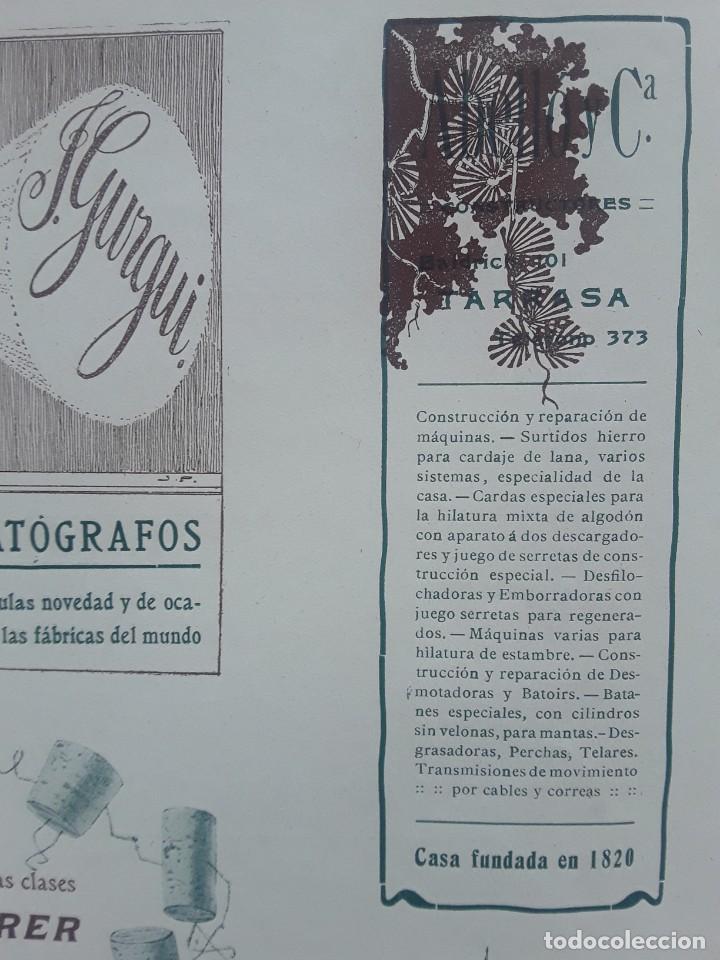 Colecionismo de cartazes: ABELLO Y C&ordf; CONSTRUCTORES Y REPARACION MAQUINARIA TARRASA BARCELONA HOJA A&Ntilde;O 1909