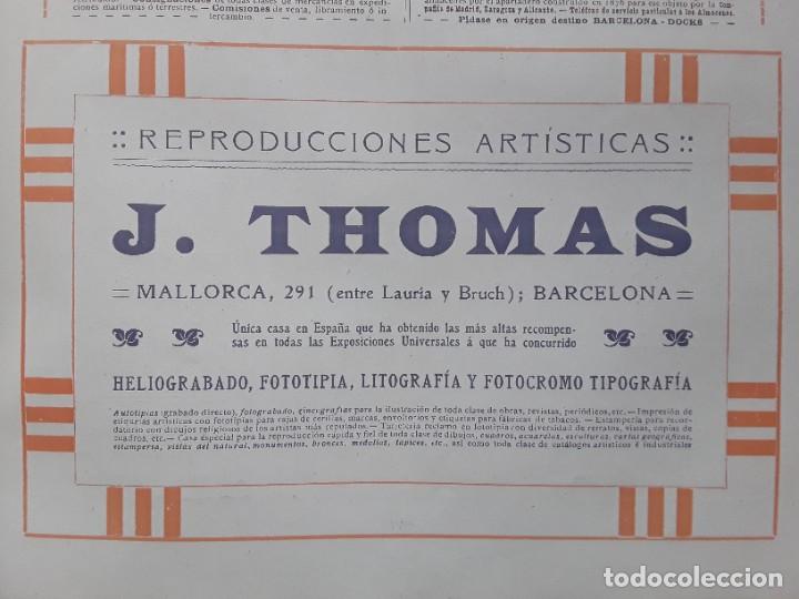 Collezionismo di affissi: REPRODUCCIONES ARTISTICAS J.THOMAS HELIOGRABADO FOTOTIPIA LITOGRAFIA FOTOCROMO BARCELONA A&Ntilde;O 1909