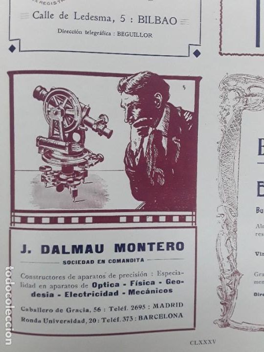 Coleccionismo de carteles: J.DALMAU MONTERO CONSTRUCTORES APARATOS PRECISION OPTICA FISICA BARCELONA MADRID HOJA A&Ntilde;O 1909