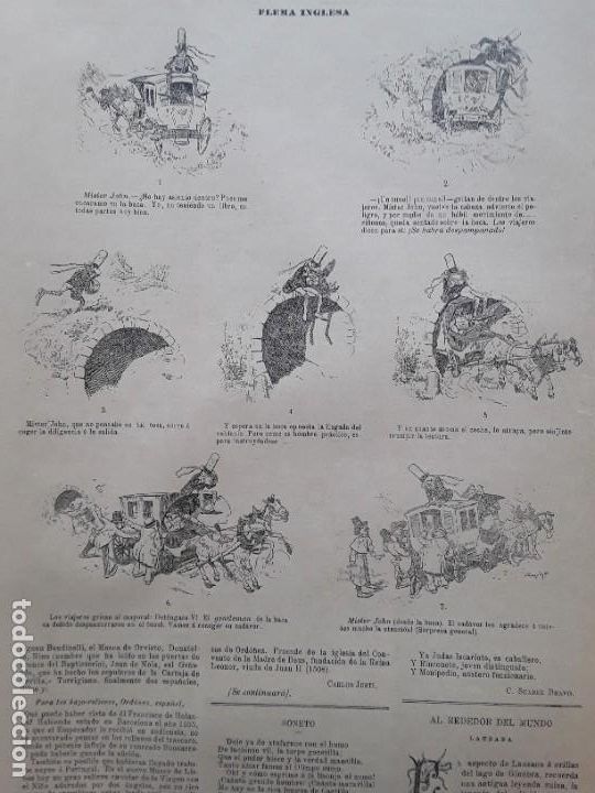 Coleccionismo de carteles: FLEMA INGLESA VI&Ntilde;ETA HUMORISTICA AUCA HOJA A&Ntilde;O 1891