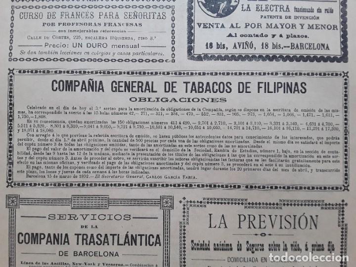 Coleccionismo de carteles: COMPA&Ntilde;IA GENERAL DE TABACOS DE FILIPINAS HOJA A&Ntilde;O 1891
