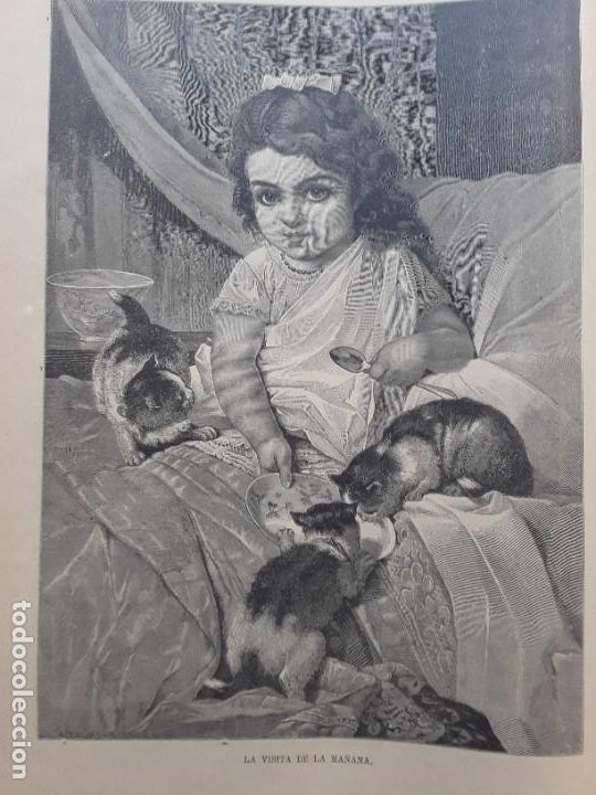 Poster collecting: LA VISITA DE LA MA&Ntilde;ANA LITOGRAFIA HOJA A&Ntilde;O 1891