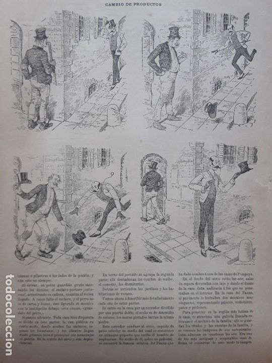 Poster collecting: CAMBIO DE PRODUCTO VI&Ntilde;ETA HUMORISTICA HOJA A&Ntilde;O 1891