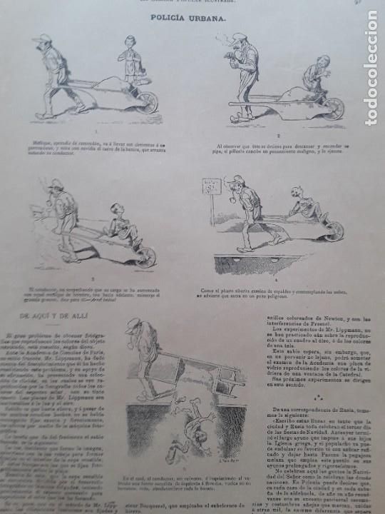 Coleccionismo de carteles: POLICIA URBANA VI&Ntilde;ETA COMICA AUCA HOJA A&Ntilde;O 1891