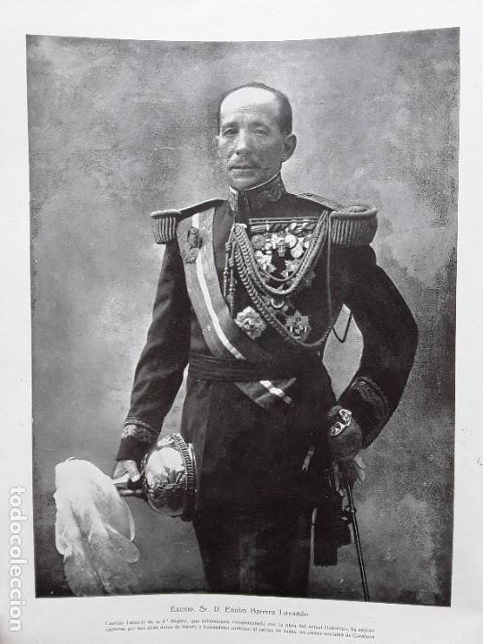 Poster collecting: EMILIO BARRERA LUYANDO CAPITAN GENERAL 4&ordf; REGION Medidas : 25 x 33 cm HOJA A&Ntilde;O 1920-1930