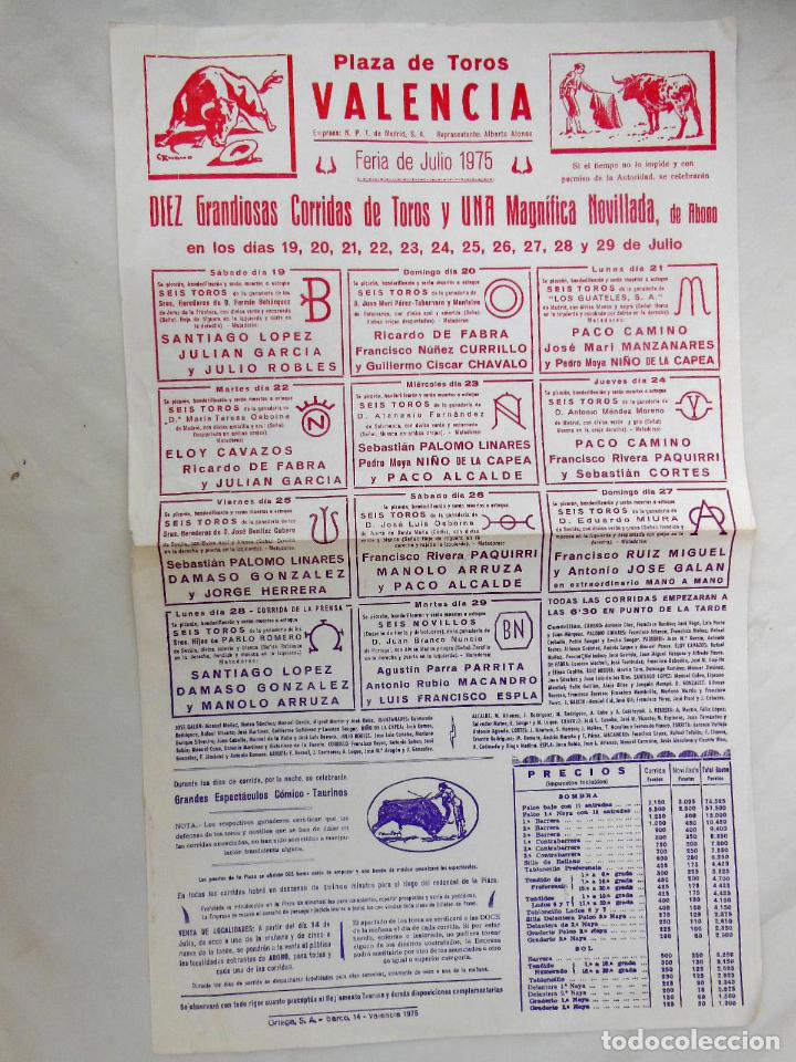 Coleccionismo de carteles: VALENCIA, FERIA DE JULIO 1975