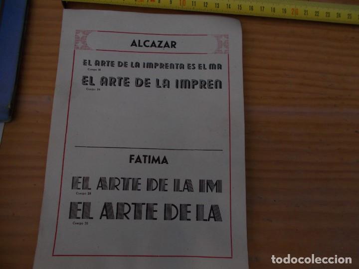 Coleccionismo de carteles: ANTIGUO CARTEL DE MUESTRAS ALCAZAR, EL ARTE DE LA IMPRENTA