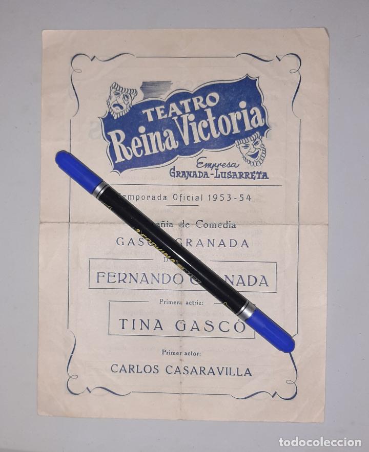 Poster collecting: PROGRAMA DEL TEATRO REINA VICTORIA DE MADRID 1953 COMPA&Ntilde;IA GASC&Oacute; GRANADA