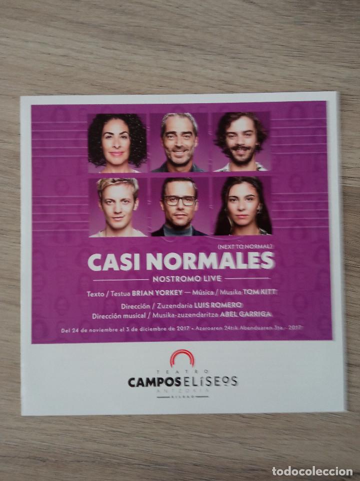 Colecionismo de cartazes: CASI NORMALES, FOLLETO DEL MUSICAL EN EL TEATRO CAMPOS ELISEOS DE BILBAO