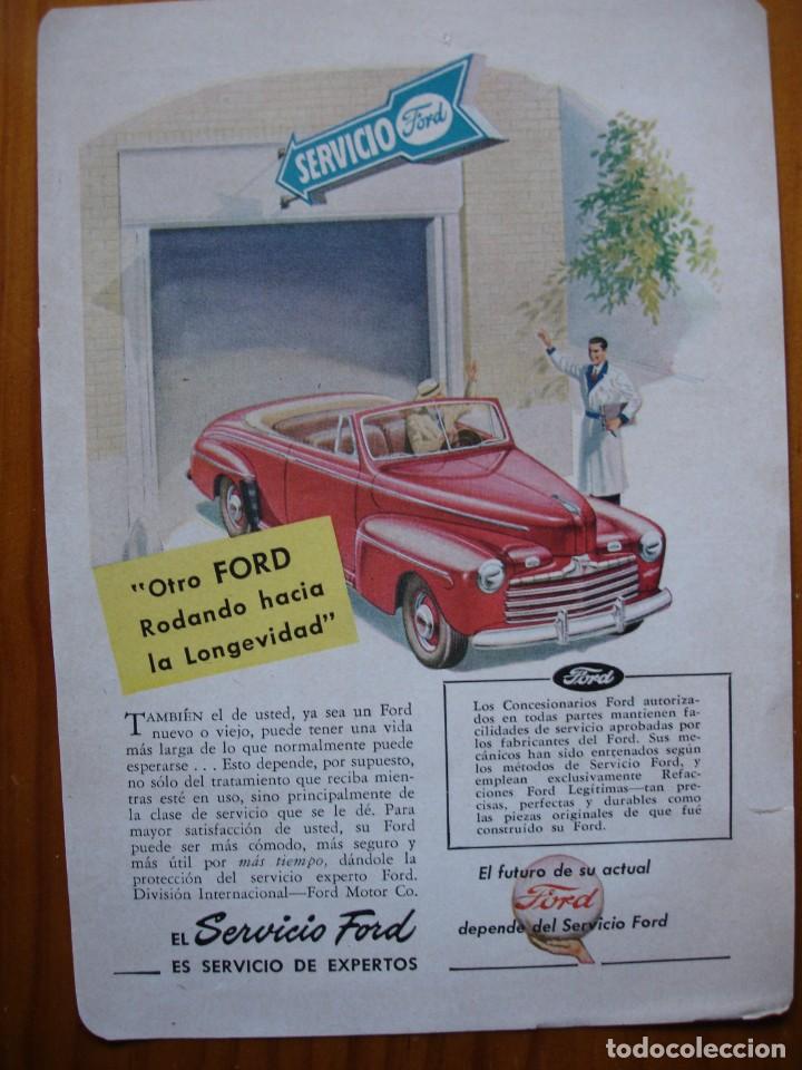 Coleccionismo de carteles: AUTOMOBIL FORD FOLLETO PUBLICITARIO MANO ARGENTINA URUGUAY 13X18.A&Ntilde;OS 60