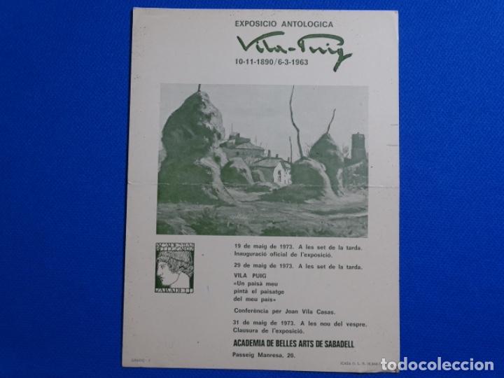 Poster collecting: PEQUE&Ntilde;O CARTEL DE LA EXPOSICI&Oacute;N ANTOL&Oacute;GICA DE JOAN VILA PUIG. 1973.