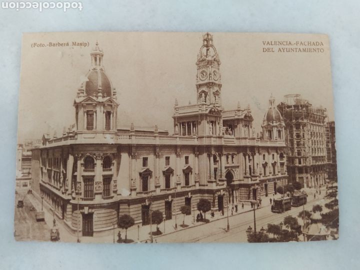 Poster collecting: Foto Barber&aacute; Masip Fachada Ayuntamiento Valencia publicidad reverso Laboratorio Peset