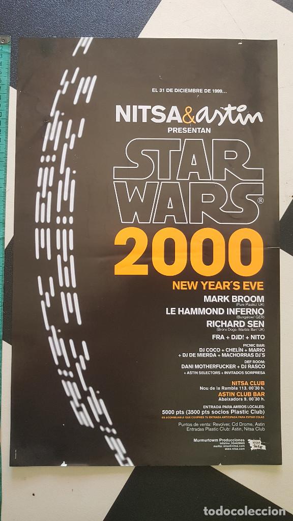 Coleccionismo de carteles: CARTEL FIN DE A&Ntilde;O 2000 STAR WARS APOLO BARCELONA NITSA LE HAMMOND INFERNO
