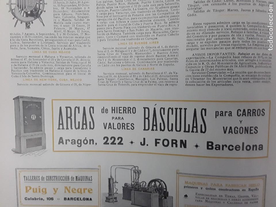 Collezionismo di affissi: ARCAS DE HIERRO PARA VALORES BASCULAS PARA CARROS Y VAGONES J.FORN BARCELONA HOJA A&Ntilde;O 1907
