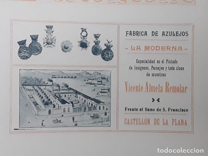 Collezionismo di affissi: FABRICA DE AZULEJOS LA MODERNA VICENTE ALMELA REMOLAR CASTELLON DE LA PLANA HOJA A&Ntilde;O 1907