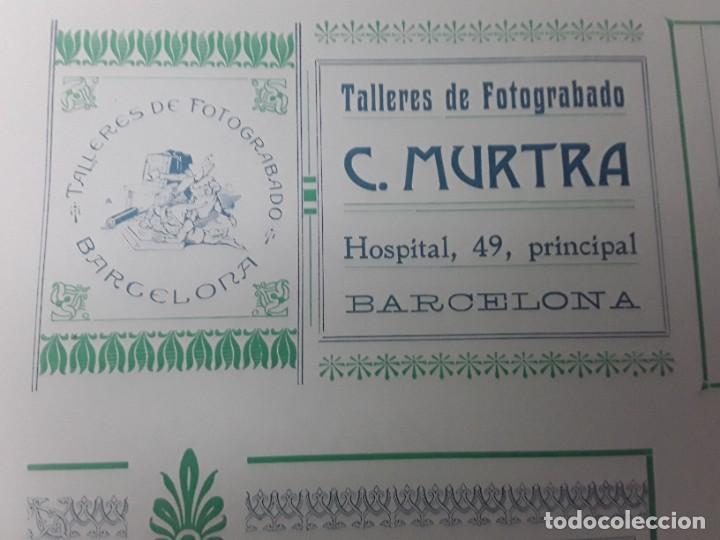 Colecionismo de cartazes: TALLERES DE FOTOGRABADO C.MURTRA BARCELONA BARCELONA HOJA A&Ntilde;O 1907