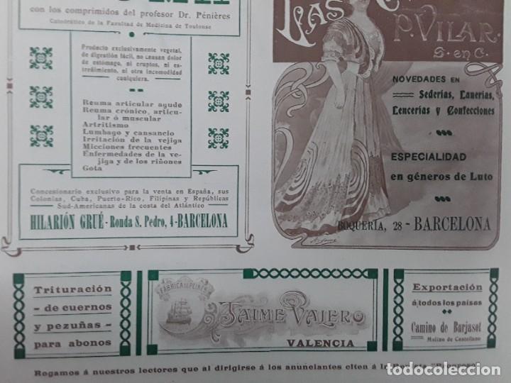 Collezionismo di affissi: FABRICA DE PEINES JAIME VALERO VALENCIA CAMINO DE BURJASOT MOLINO DE CASTELLANO HOJA A&Ntilde;O 1907