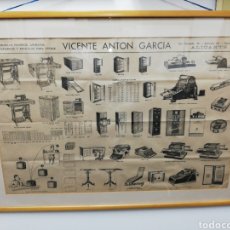 Coleccionismo de carteles: CARTEL ENMARCADO VICENTE ANTON GARCIA.. Lote 290510773