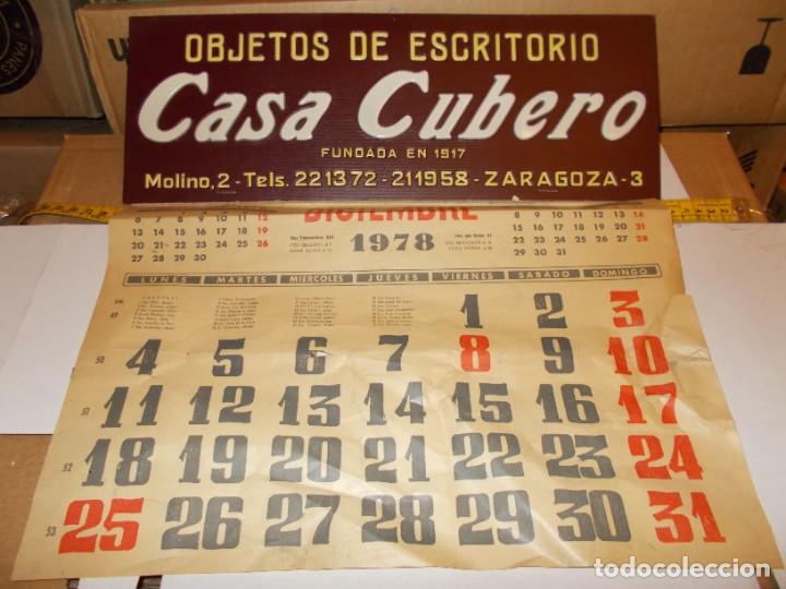 Coleccionismo de carteles: CARTEL DE,CARTON DURO, &iexcl;&iexcl; CASA CUBERO &iexcl;&iexcl;OBJETOS DE ESCRITORIO ZARAGOZA ,UNICO EN TC