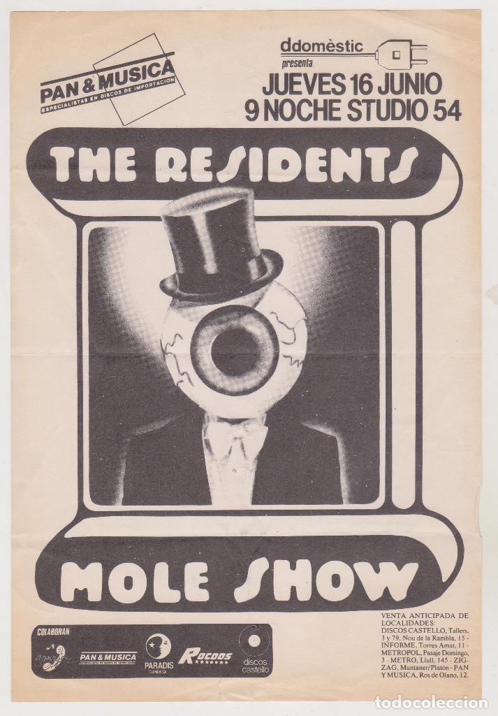 Coleccionismo de carteles: THE RESIDENTS - MOLE SHOW - STUDIO 54 - Foto 1
