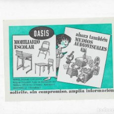 Collezionismo di affissi: OASIS MOBILIARIO ESCOLAR Y MEDIOS AUDIOVISUALES BARCELONA 22 X 15 CMS APROX. Lote 295768118