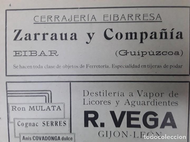 Coleccionismo de carteles: CERRAJERIA EIBARRESA ZARRAUA Y C&ordf; EIBAR ESPECIALIDAD TIJERAS DE PODAR GUIPUZCOA HOJA A&Ntilde;O 1921