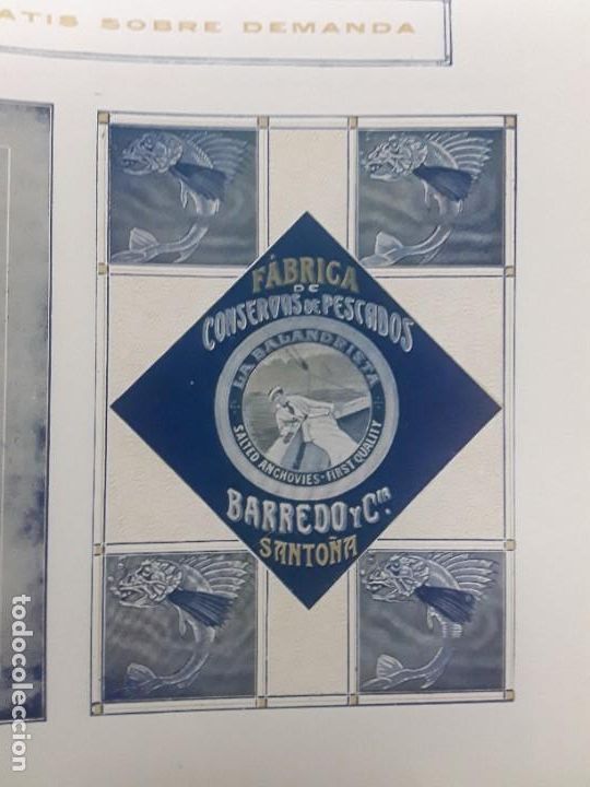 Poster collecting: FABRICA DE CONSERVAS DE PESCADO - LA BALANDRISTA -BARREDO Y C&ordf; SANTO&Ntilde;A HOJA PUBLICIDAD A&Ntilde;O 1920