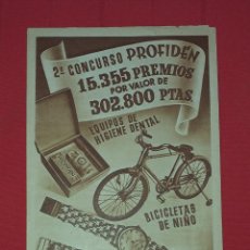 Coleccionismo de carteles: 2º CONCURSO PROFIDENT 1948
